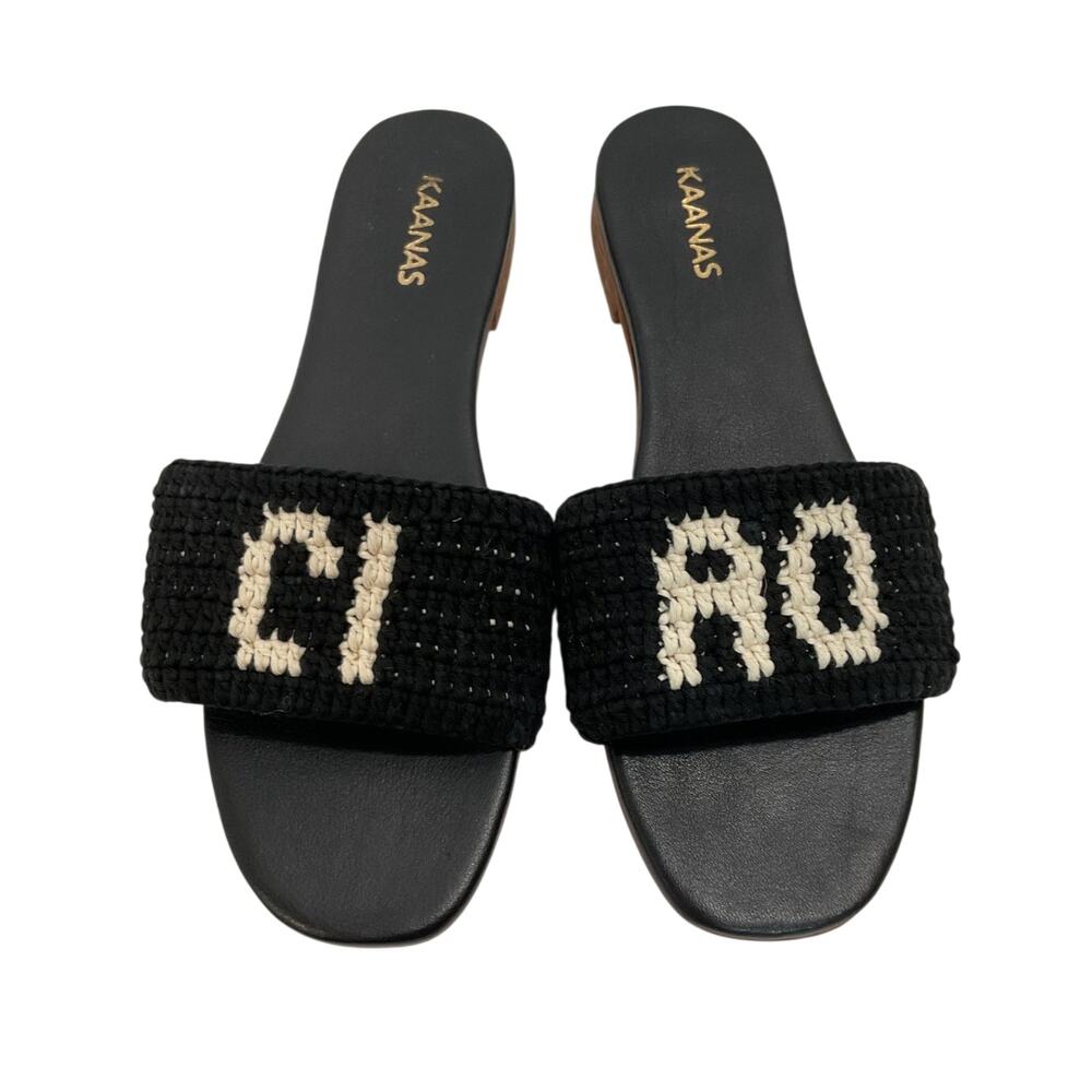 Kaanas Woven Black Serin Ciao Sandals Size 11 - Picture 4 of 5